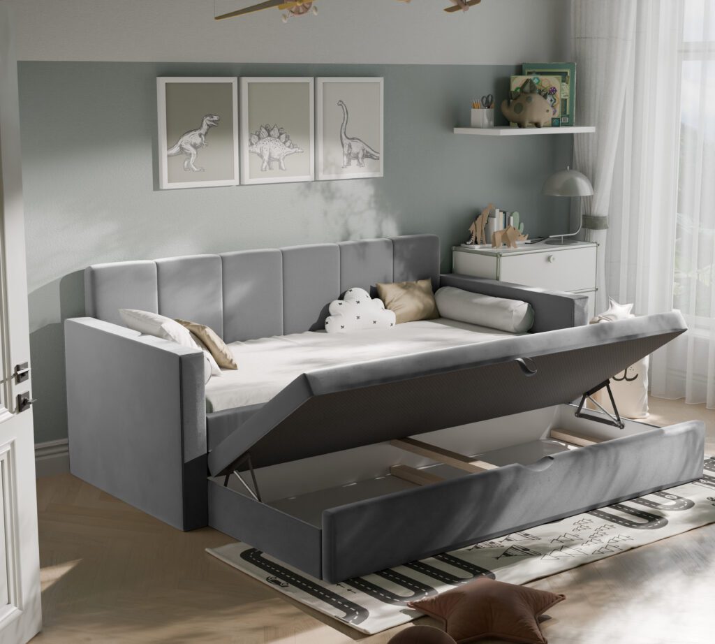 Łóżko młodzieżowe LUMI I z dodatkową powierzchnią spania